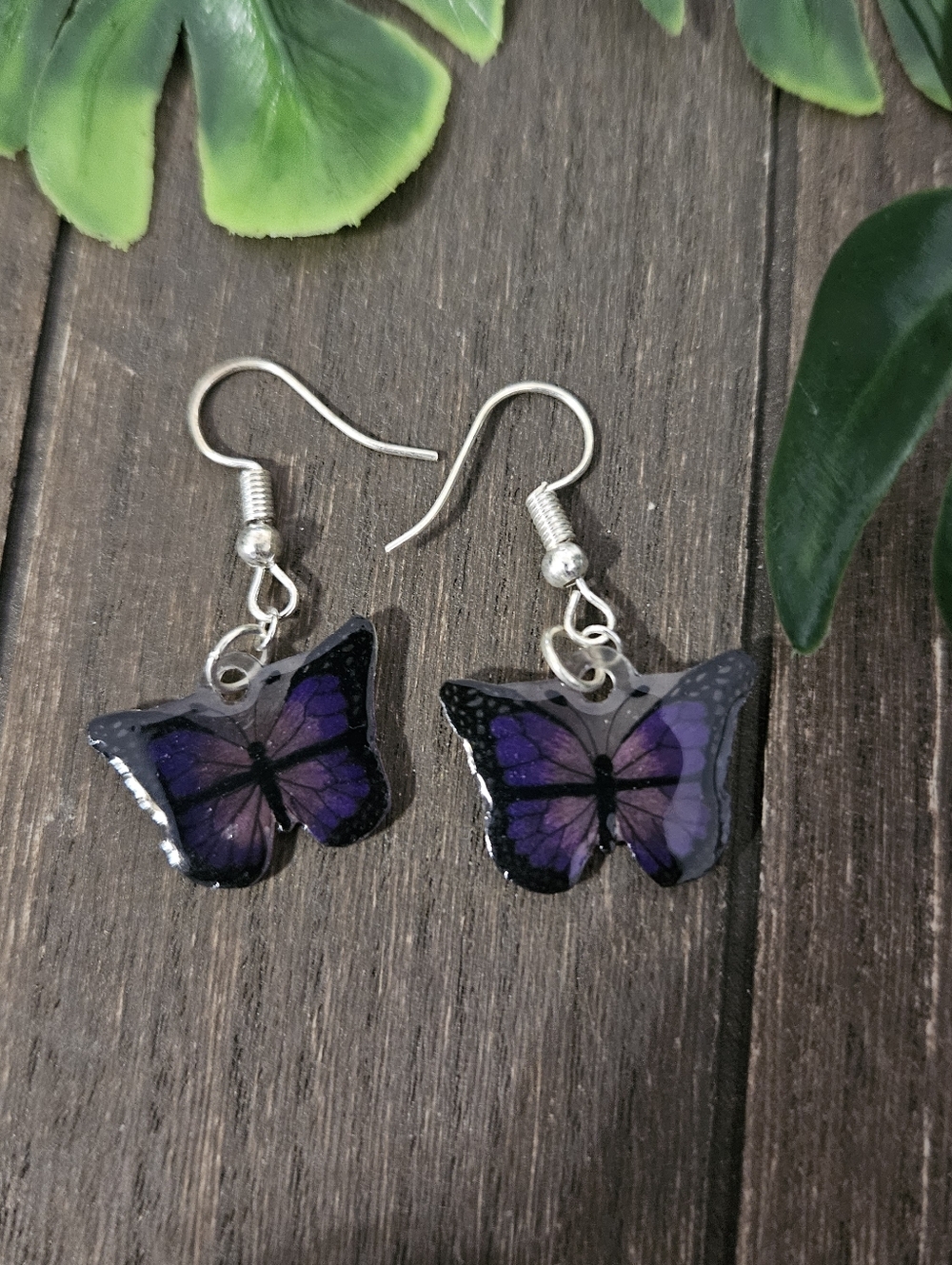 Handmade Butterfly Shrink Plastic Earrings